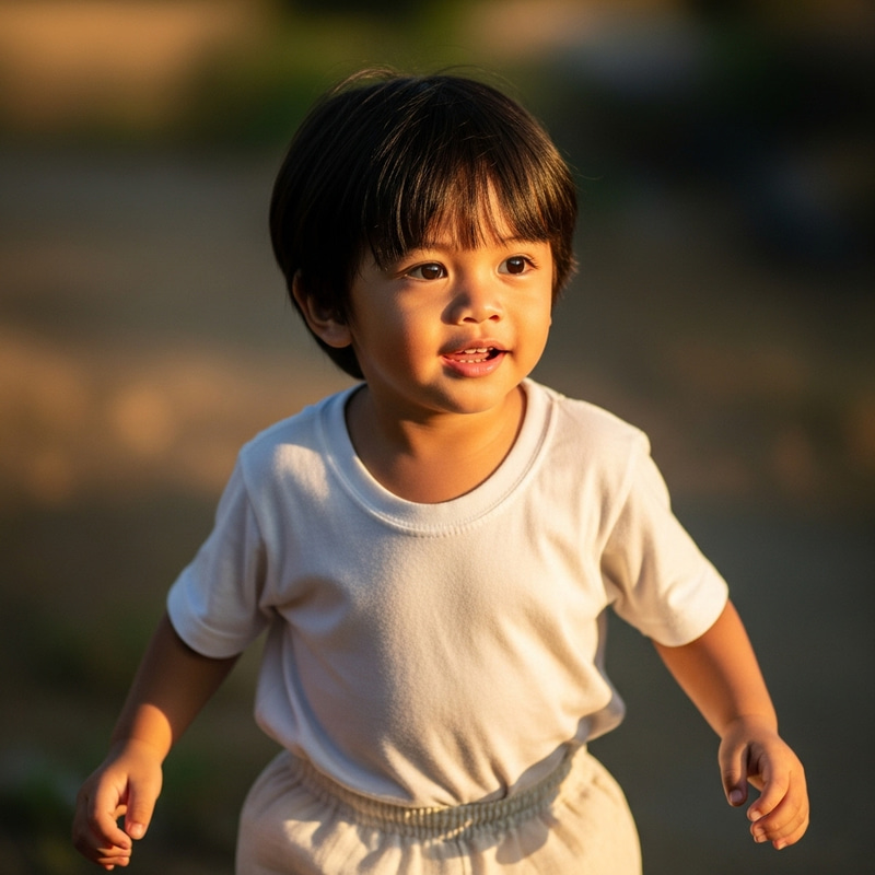 Filipino Boy: Joyful Image of a Child Playing Filipino Boy: Joyful Image of a Child Playing