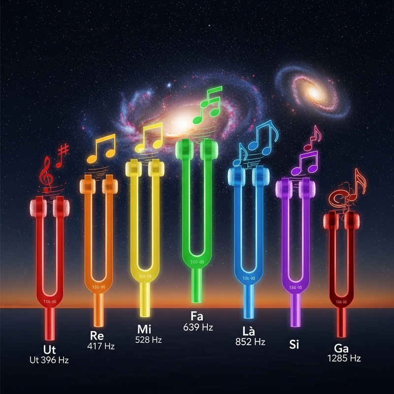 Explore the 9 Solfeggio Frequencies with Tuning Forks Explore the 9 Solfeggio Frequencies with Tuning Forks