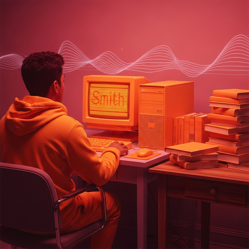 Vaporwave Orange Study & Education Scene Vaporwave Orange Study & Education Scene