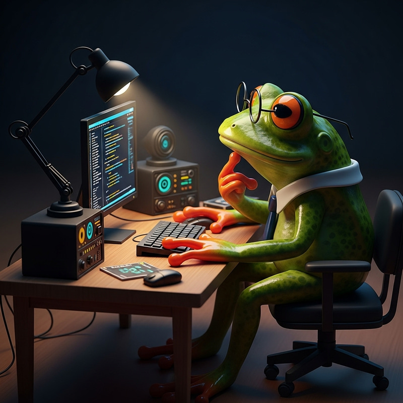 Coding Frog: The Programming Prodigy Coding Frog: The Programming Prodigy