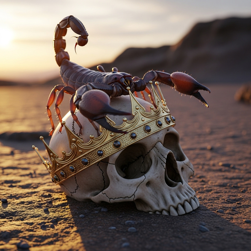 Crowned Skull and Scorpion Artwork Crowned Skull and Scorpion Artwork