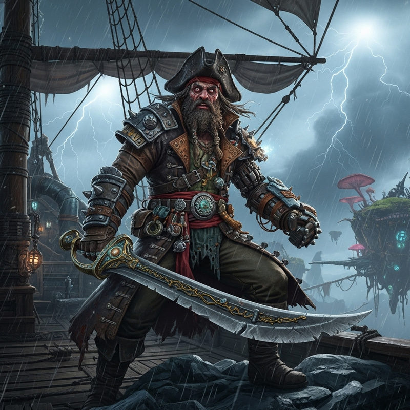 Innovative Burly Pirate Hero - Unique Game Character