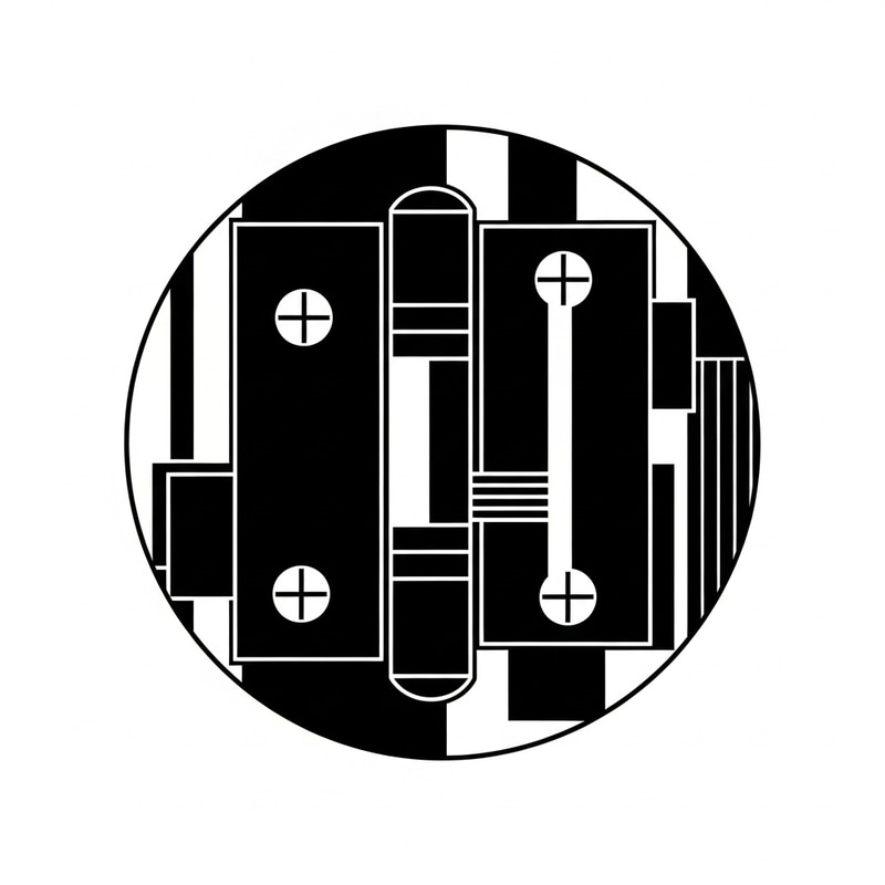 Russian Constructivism Round Door Hinge Logo Design Russian Constructivism Round Door Hinge Logo Design