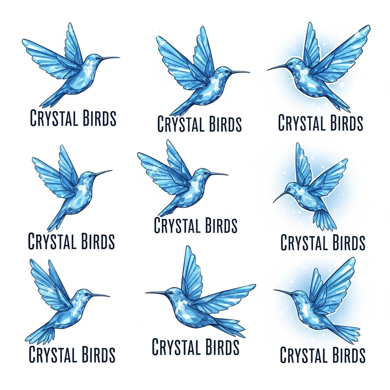 Captivating Crystal Birds Logos: Elegant and Unique Designs