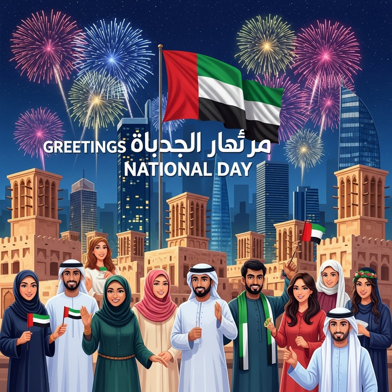 UAE National Day Greetings - Celebrating Unity and Festivities