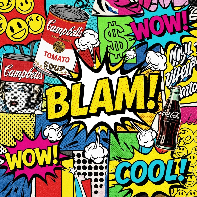 Pop Art Technique: Media, Culture & Everyday Objects Artwork