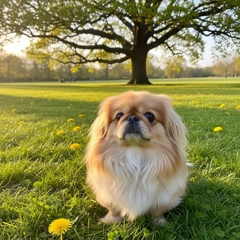 Adorable Pekingese Dog Enjoying Park | Playful Doggo Adorable Pekingese Dog Enjoying Park | Playful Doggo
