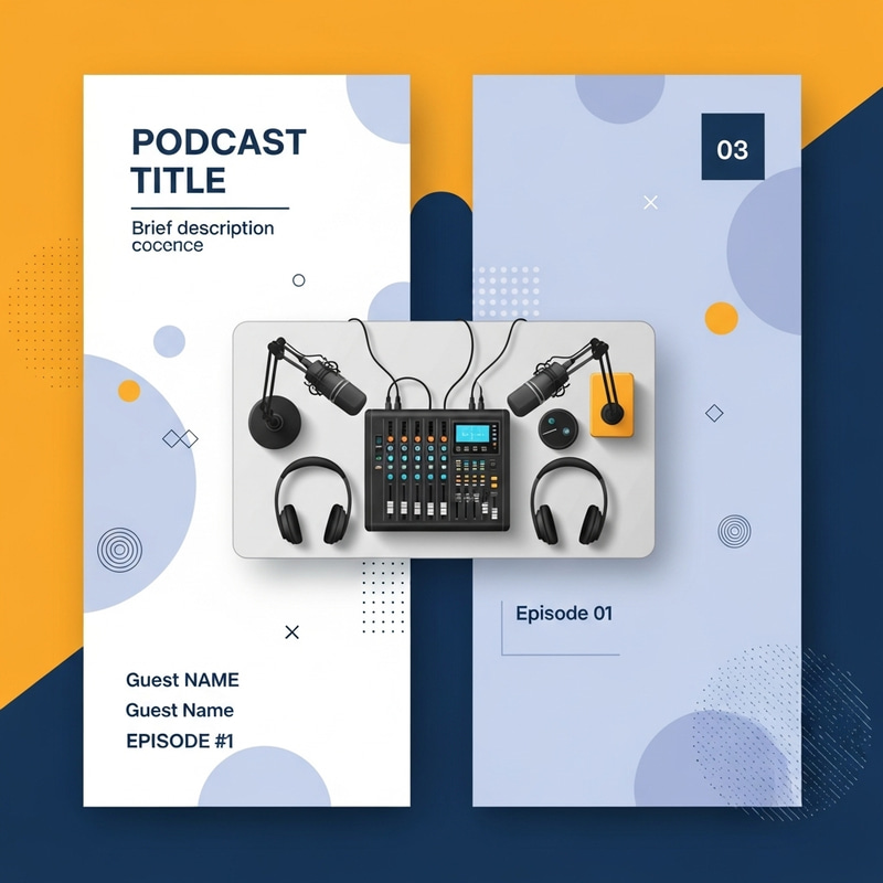Minimalist Podcast Template Design Minimalist Podcast Template Design