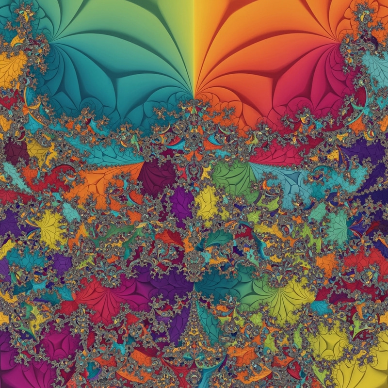 Vibrant Geometrical Fractal Art for Mesmerizing Visuals