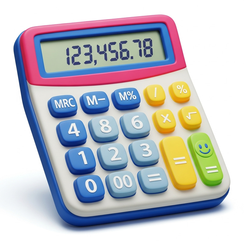 Cute 3D Electronic Accounting Calculator Icon