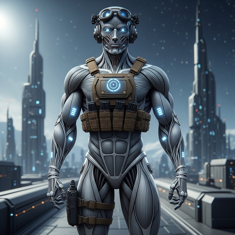 Intricate Futuristic Soldier Robot from Sci-Fi Galaxy Intricate Futuristic Soldier Robot from Sci-Fi Galaxy