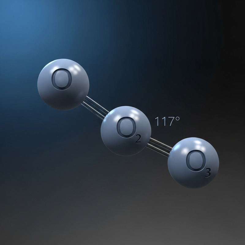 O3 Molecule Visualization - Ozone Molecular Structure O3 Molecule Visualization - Ozone Molecular Structure