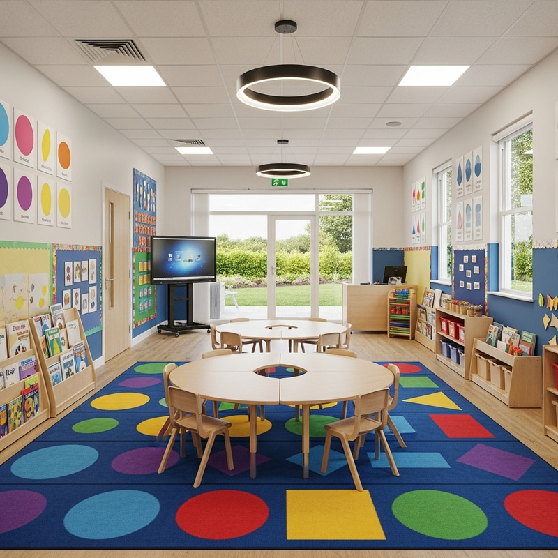 Interactive Classroom Model with Smart Board, Garden Exit & Hands-On Activities Interactive Classroom Model with Smart Board, Garden Exit & Hands-On Activities