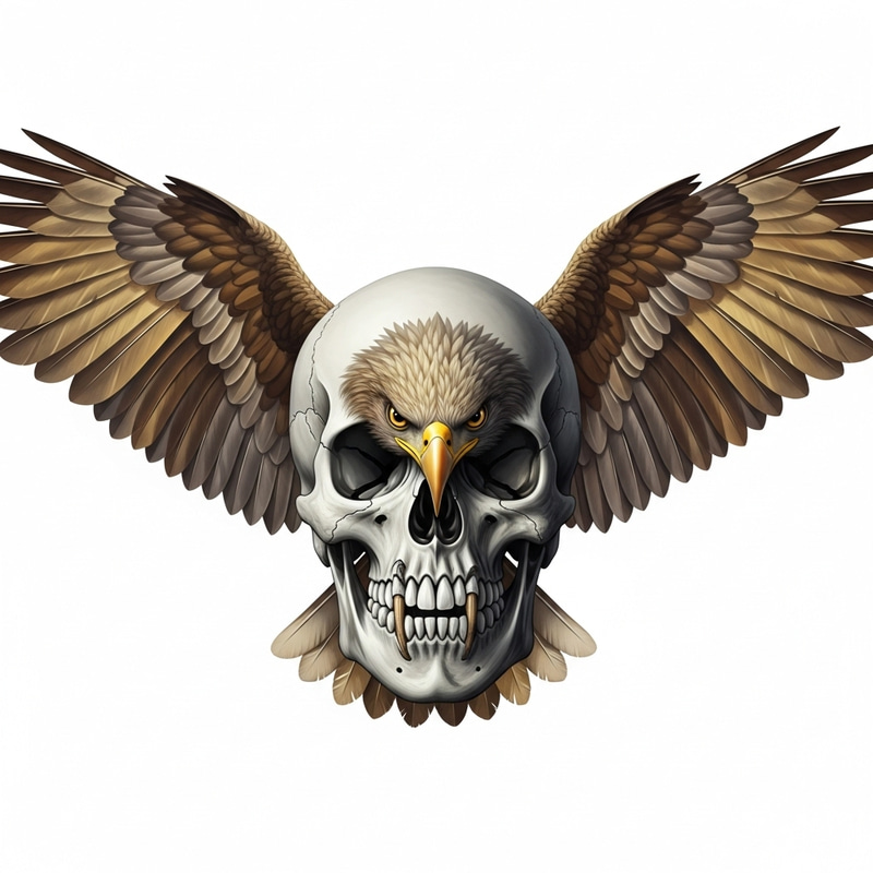 Skull Bird Artwork - Mysterious Hybrid Creature