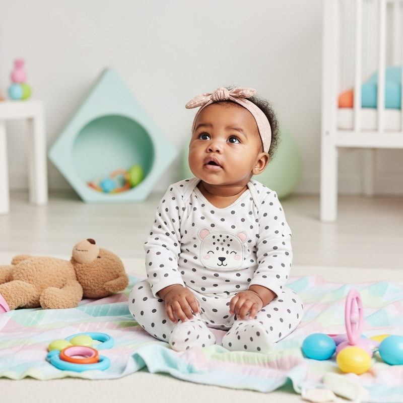 Black Cute Baby Girl | Heartwarming African Infant Scene Black Cute Baby Girl | Heartwarming African Infant Scene