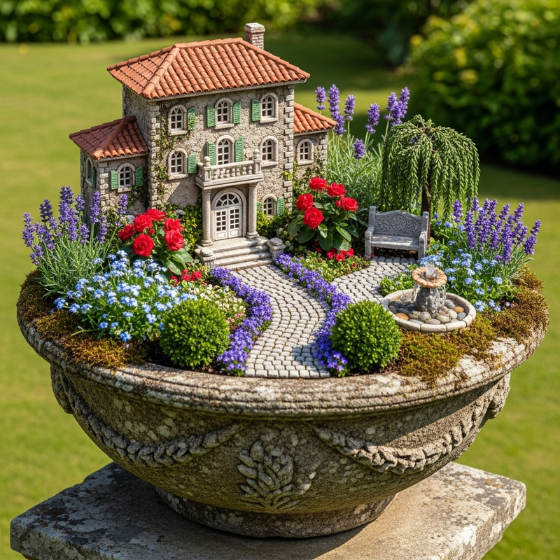 Exquisite Villa Garden Flowerpot Design Exquisite Villa Garden Flowerpot Design