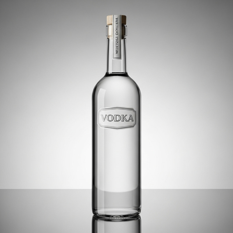 Vintage Style Simple Vodka Bottle - Elegance in Simplicity