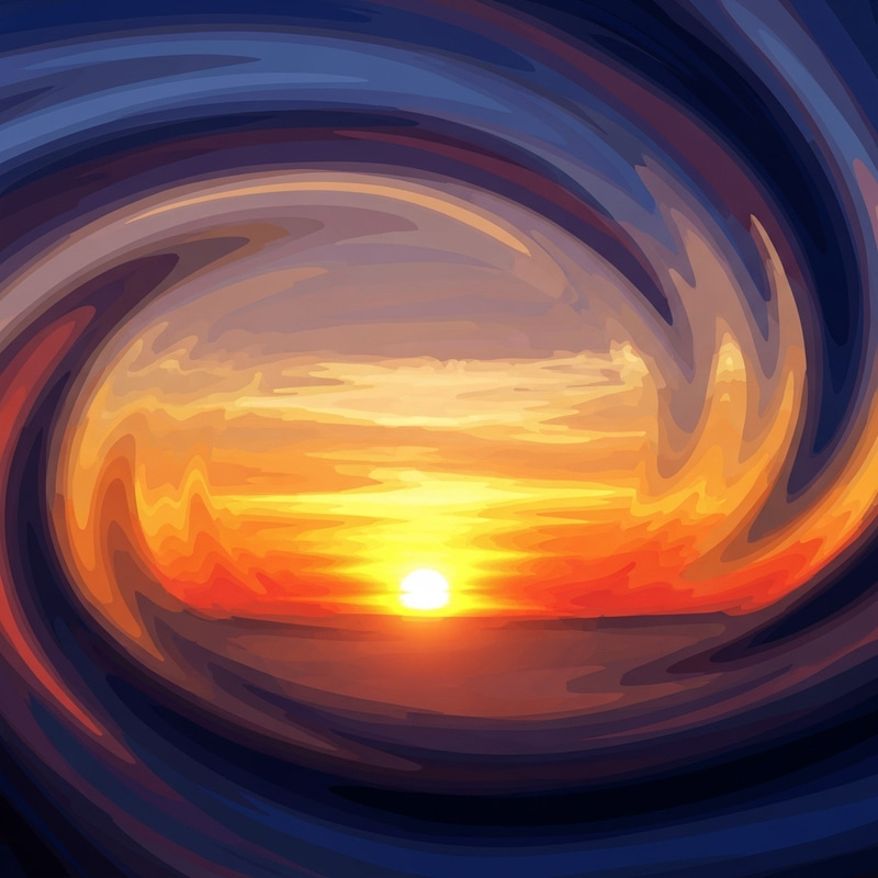 Abstract Idyllic Sunset Art | Warm Tones & Twilight Beauty Abstract Idyllic Sunset Art | Warm Tones & Twilight Beauty