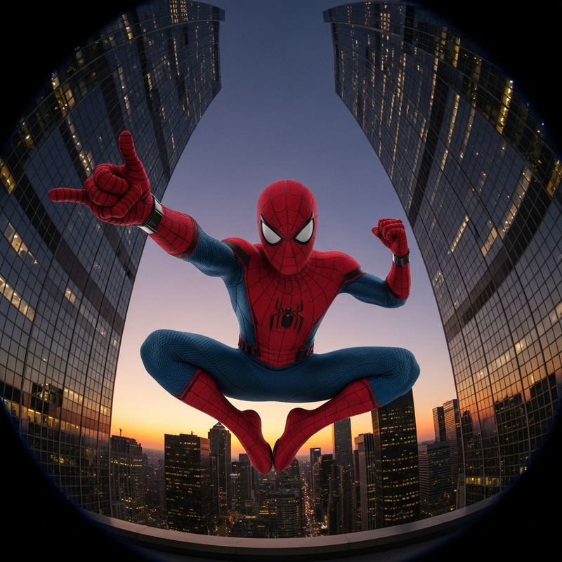 Spiderman Fisheye Photo Filter Spiderman Fisheye Photo Filter
