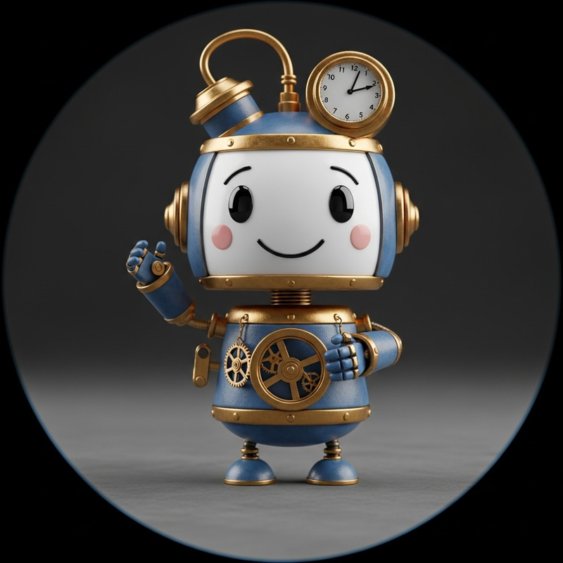 Charming Steampunk Mechanical Entity in Macro Detail Charming Steampunk Mechanical Entity in Macro Detail