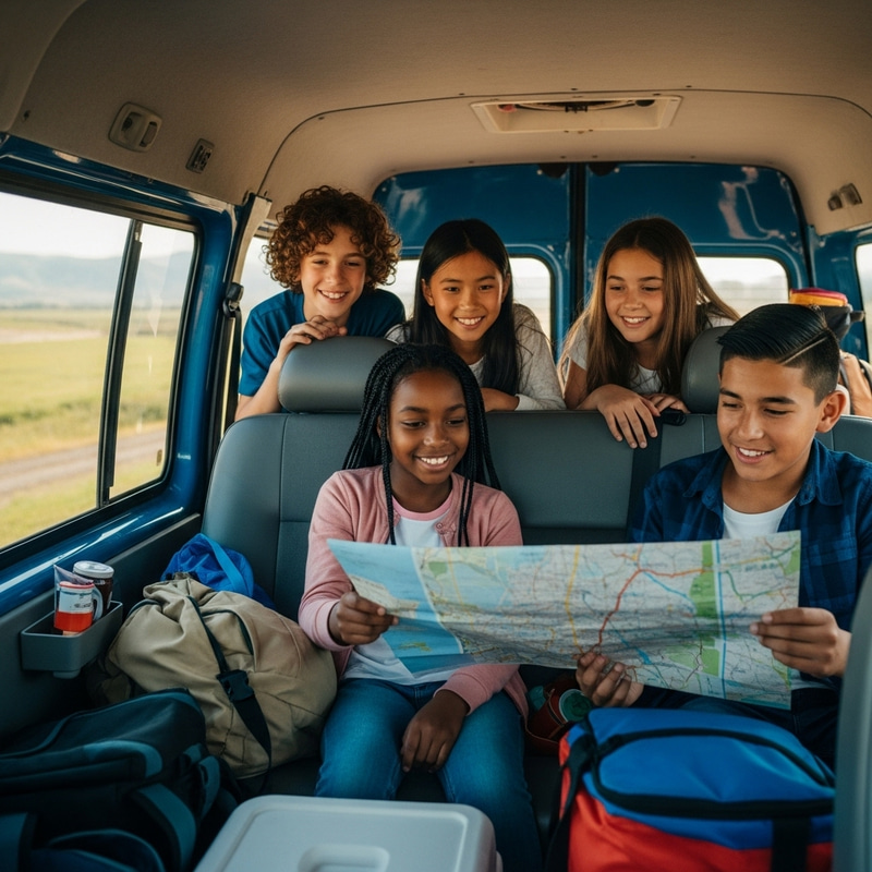 Fun Brown Kids Road Trip Journey Fun Brown Kids Road Trip Journey