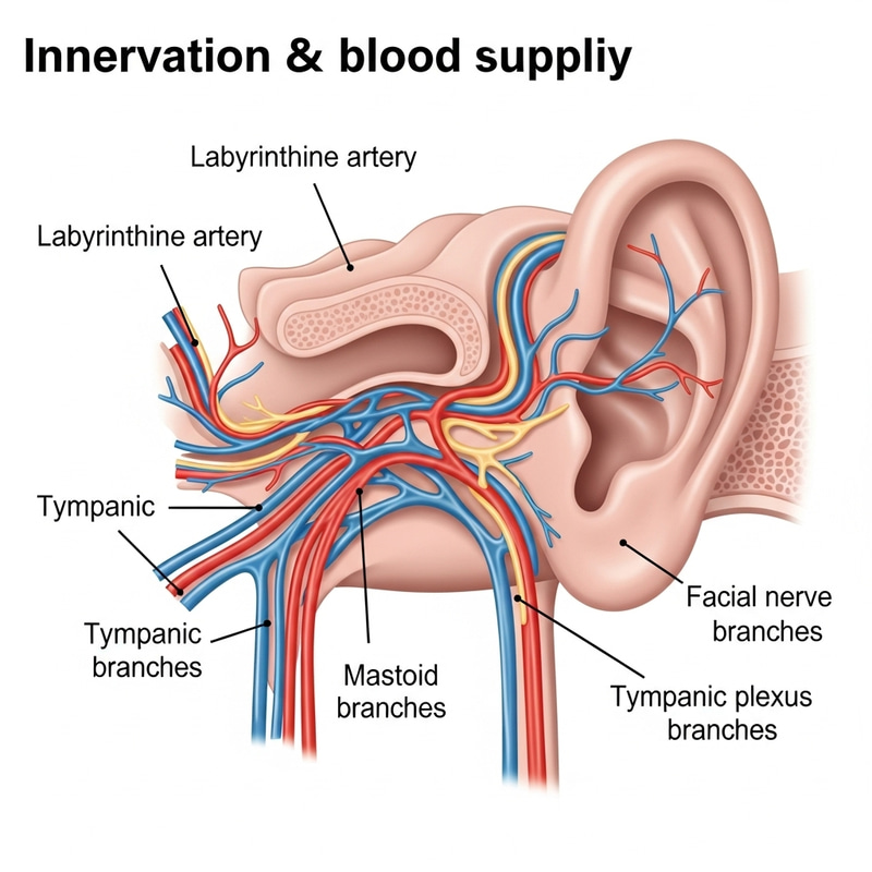 Anatomy of Middle Ear Innervation and Blood Supply