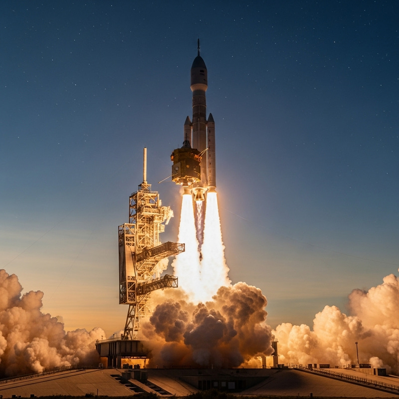 Launch of a Space Probe: Explore Our Solar System Launch of a Space Probe: Explore Our Solar System