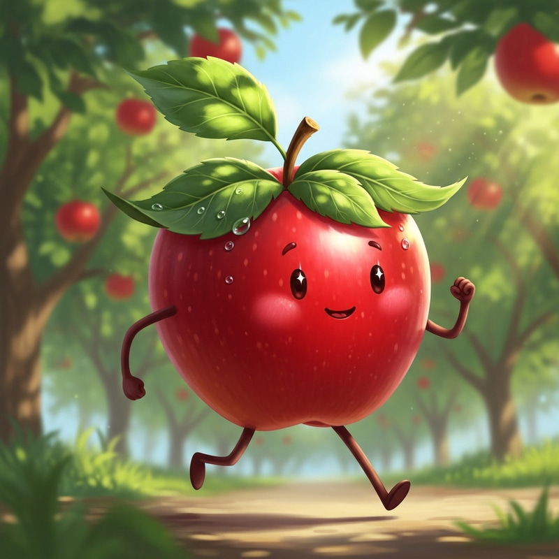 Playful Fruit Character: The Apple Inspiration Playful Fruit Character: The Apple Inspiration