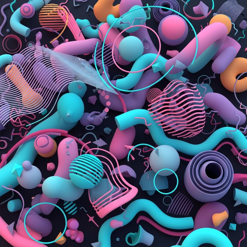 Futuristic Abstract Shapes: Surreal Design Elements