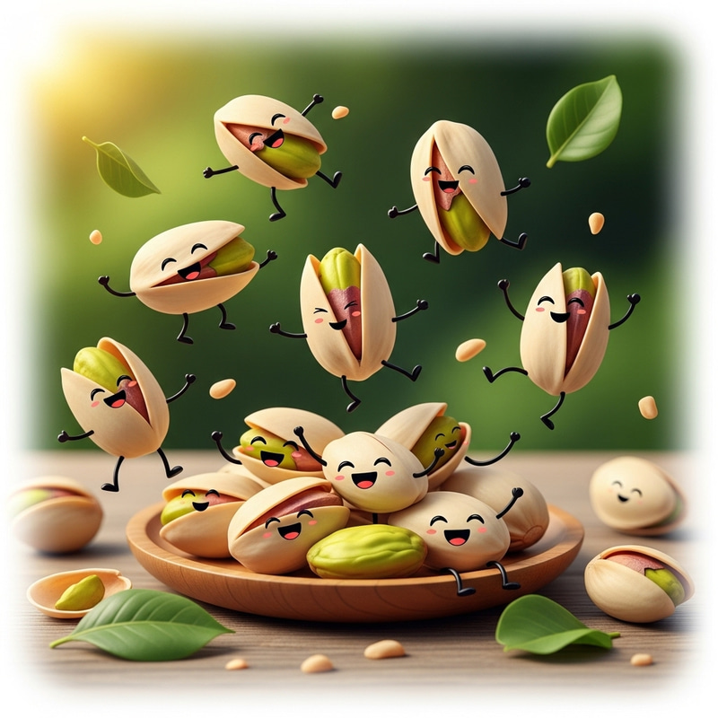Cute Pistachios: Playful Nuts with Adorable Appeal