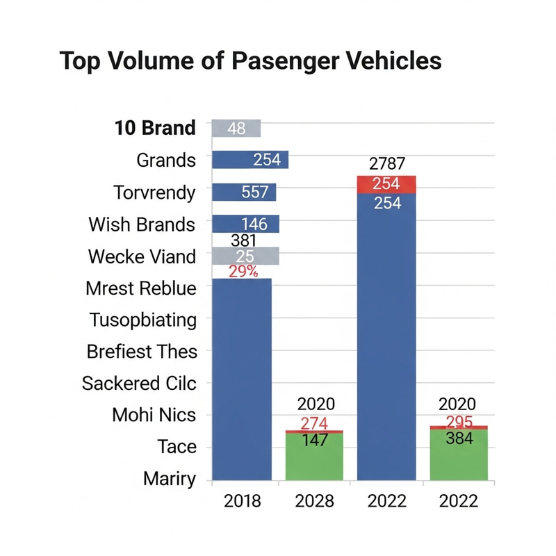 Comparison of Passenger Vehicle Sales: Top 10 Brands 2018 vs 2022 Comparison of Passenger Vehicle Sales: Top 10 Brands 2018 vs 2022