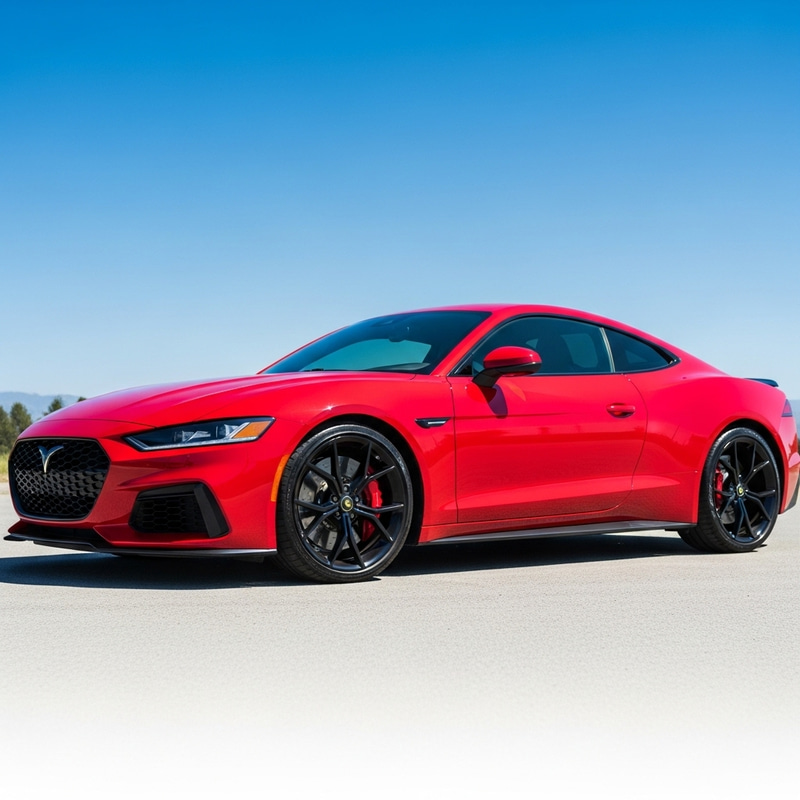 Modern Sports Car in Electrifying Red | Sleek Design Details Modern Sports Car in Electrifying Red | Sleek Design Details