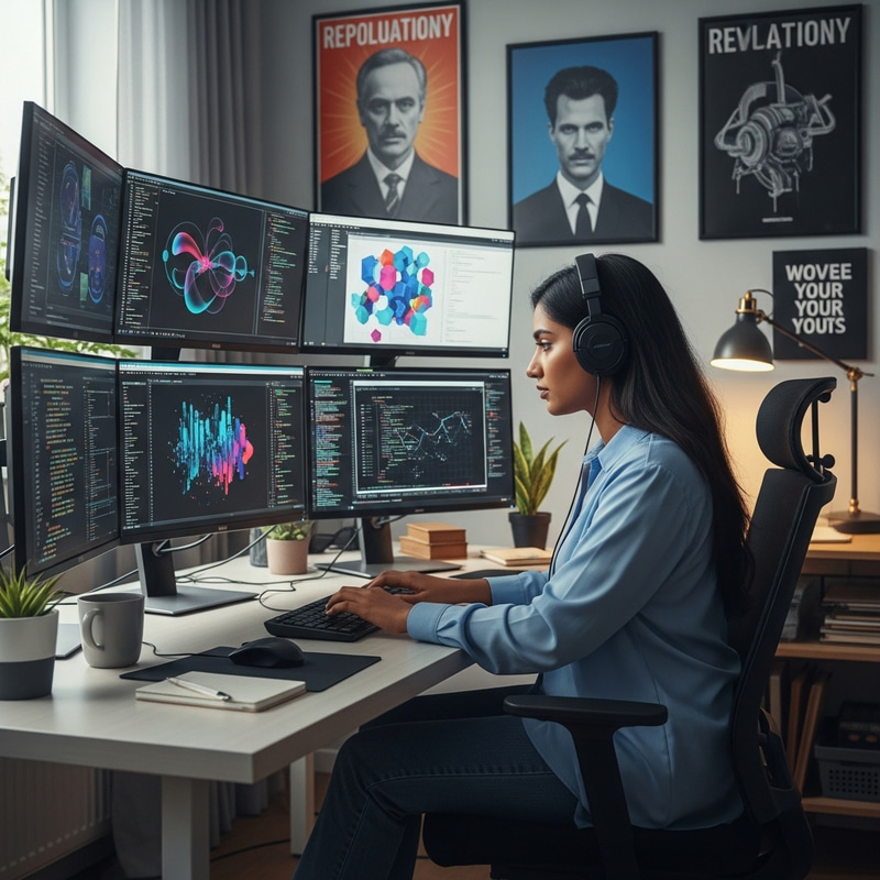 Young Coder Desktop Wallpaper for PC