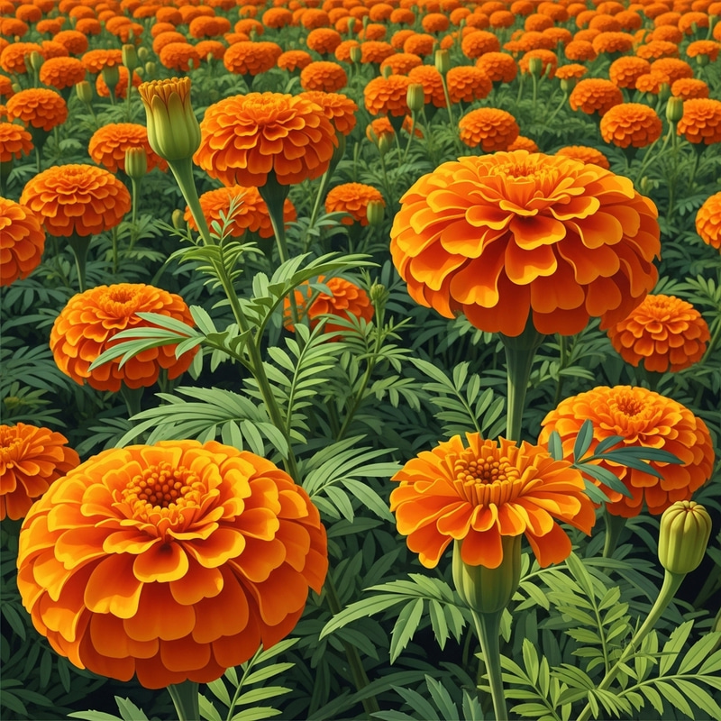 Orange Marigolds: Burst of Color Orange Marigolds: Burst of Color