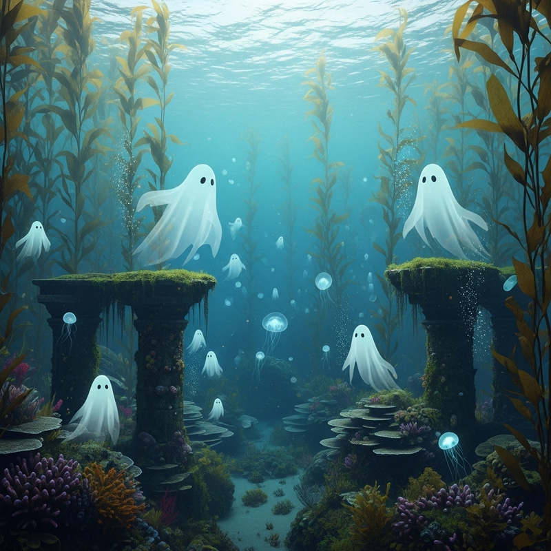 Underwater Ghost World: Eerily Serene Floating Phantoms Underwater Ghost World: Eerily Serene Floating Phantoms