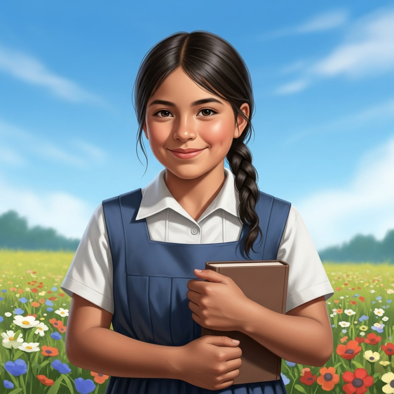 Modest Hispanic Girl | Innocence Captured in Fields Modest Hispanic Girl | Innocence Captured in Fields