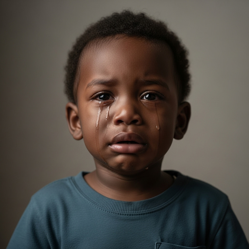 Distraught Black Toddler Boy Crying | Emotional Realistic Scene Distraught Black Toddler Boy Crying | Emotional Realistic Scene