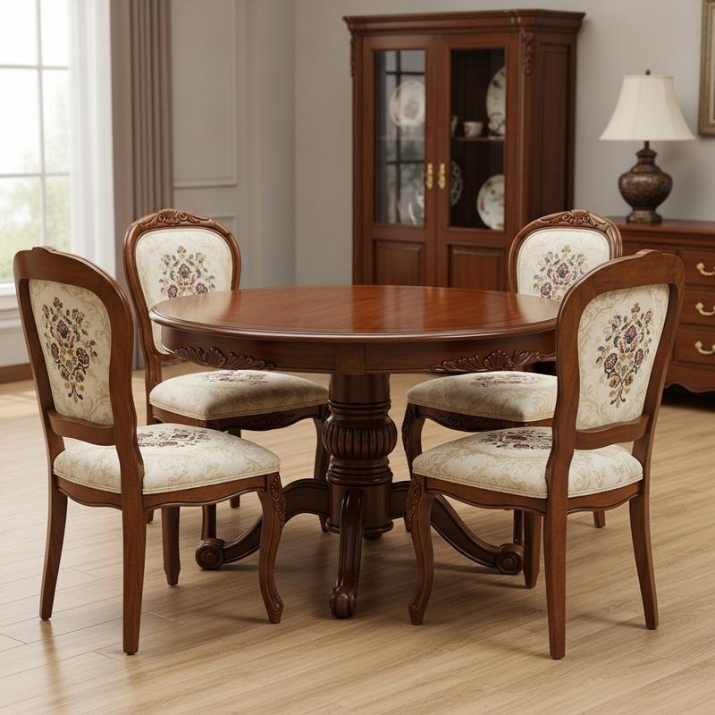 Stylish Wooden Table and Chairs Set Stylish Wooden Table and Chairs Set