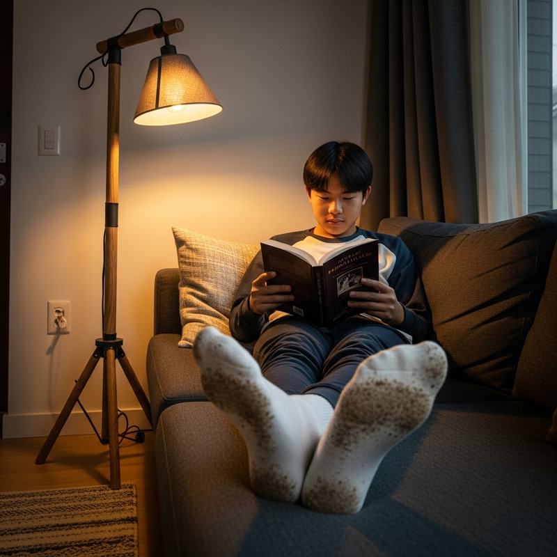 Asian Teen Relaxing at Home: Cozy Vibes & Comfort Asian Teen Relaxing at Home: Cozy Vibes & Comfort