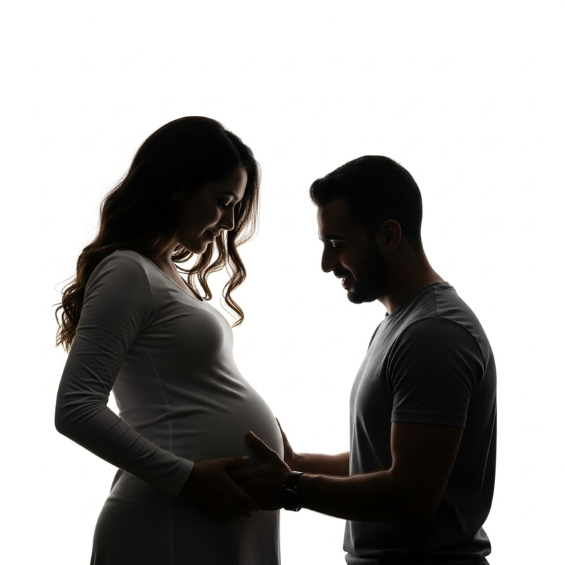 Celebrating Family Bonds in Pregnancy Silhouettes