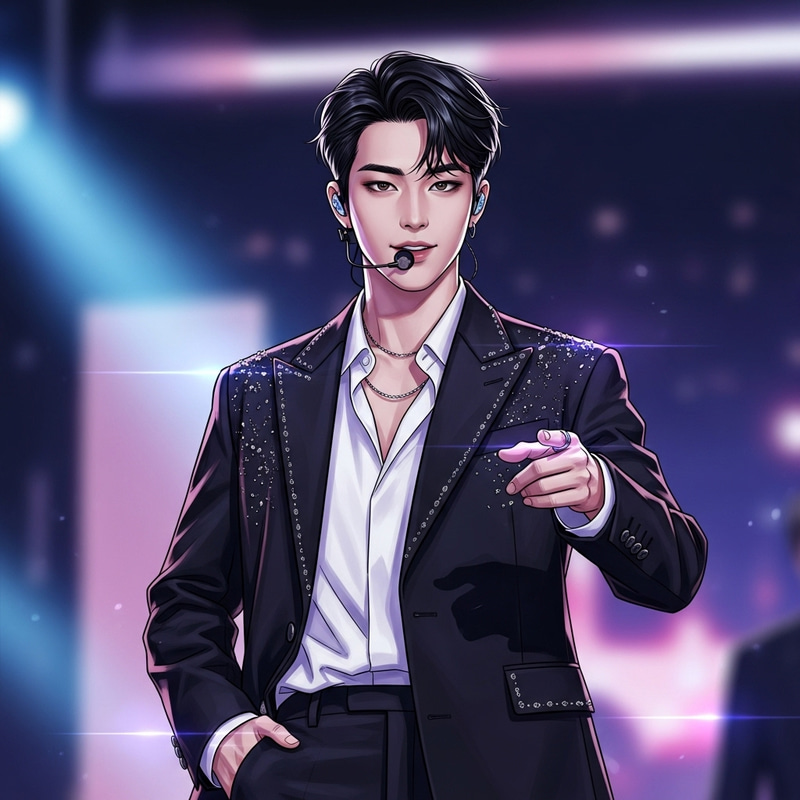 Stylish Black Hair on Jungkook - Modern Korean Pop Star Stylish Black Hair on Jungkook - Modern Korean Pop Star