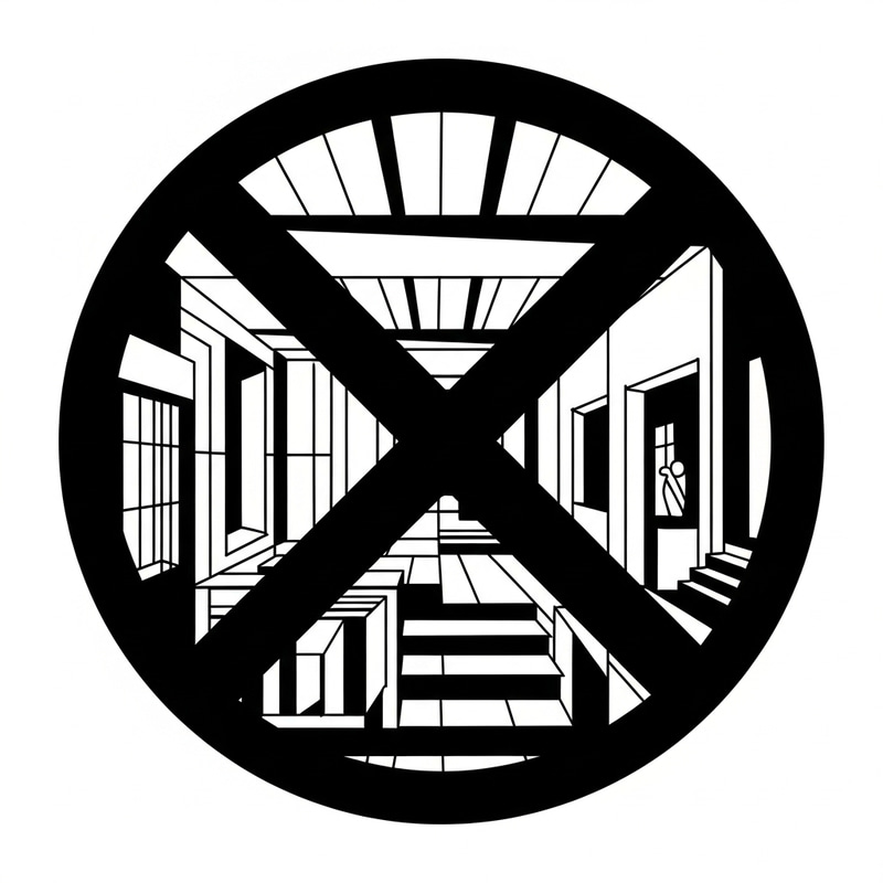 Crossed Out Interior in Russian Constructivism Style Crossed Out Interior in Russian Constructivism Style