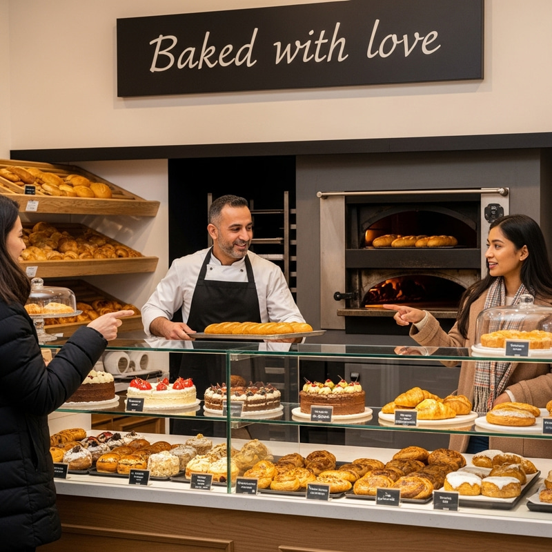 Baked with Love: Warm Bakery Scene and Delicious Pastries