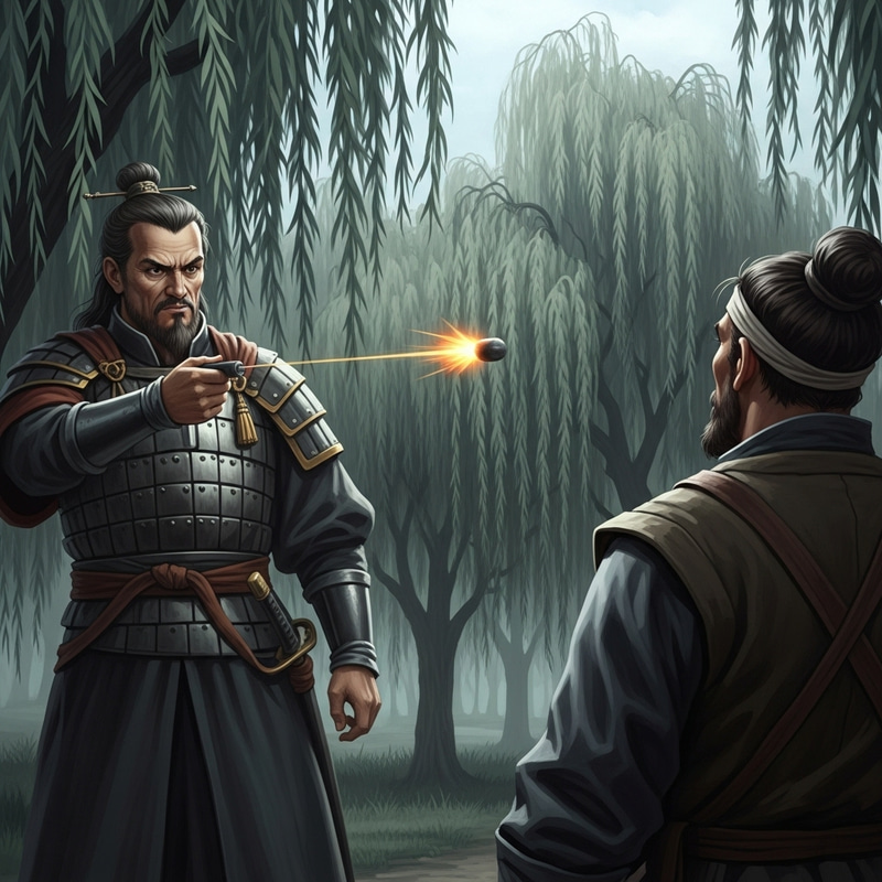 Andrew Jackson Fires Mini-Ball Among Weeping Willows Andrew Jackson Fires Mini-Ball Among Weeping Willows