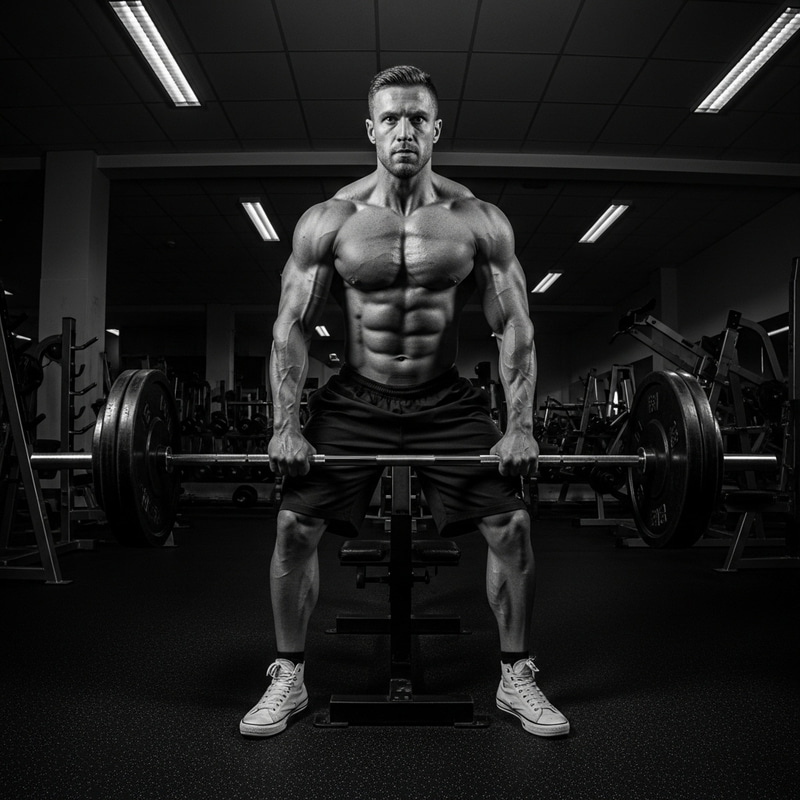 Intense Bodybuilder Workout | High-Contrast Gym Visuals