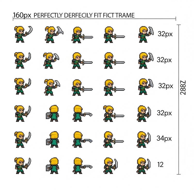 D&D Pixel Art Sprite Sheet Creation Guide