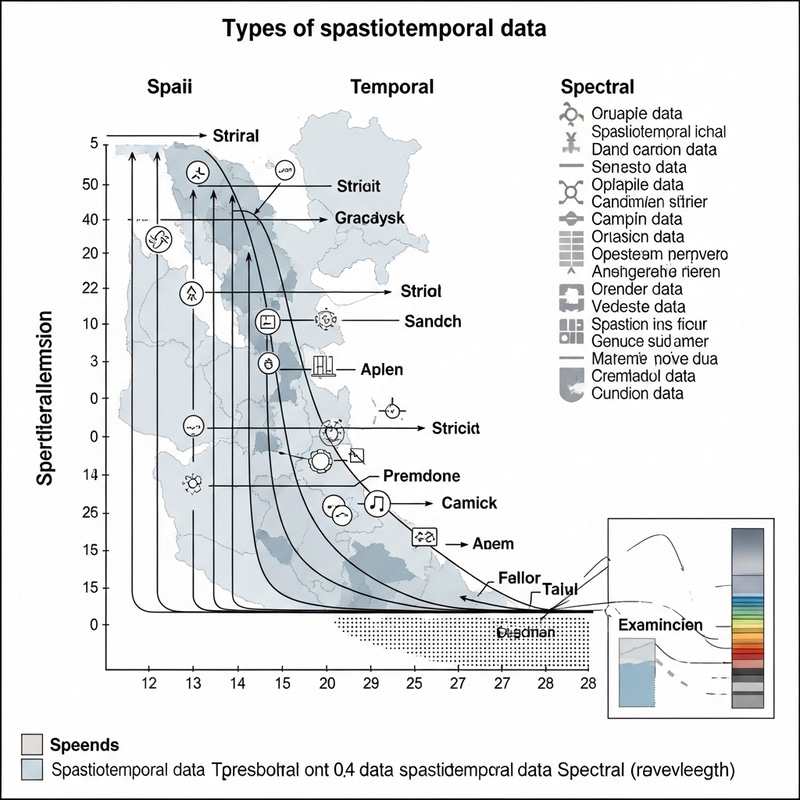 Intricate Diagram of Spatiotemporal Data Types