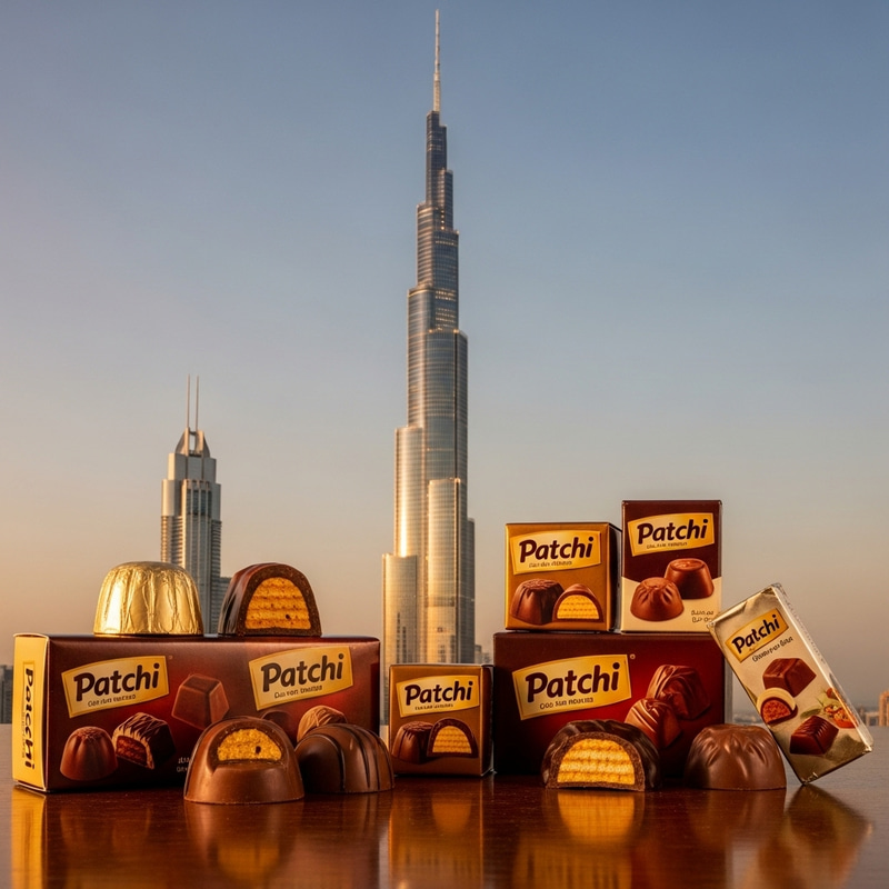 Patchi Chocolates with Iconic Skyscraper Backdrop