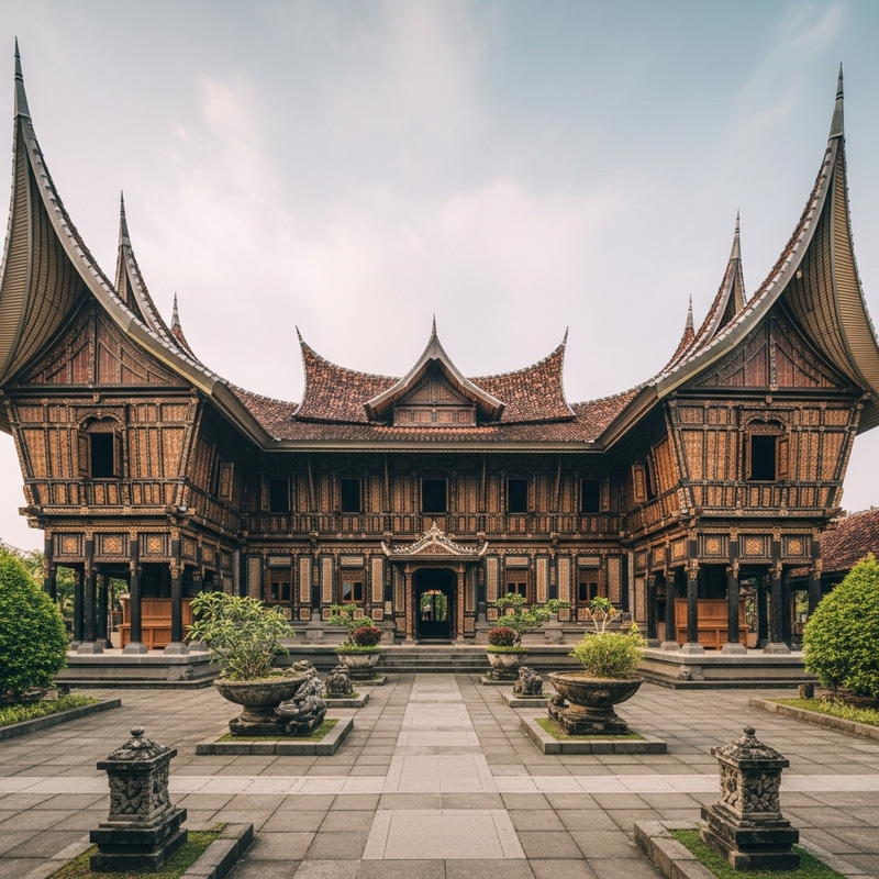 Intricately-Designed Javanese Joglo House with Warm Earthy Palette Intricately-Designed Javanese Joglo House with Warm Earthy Palette