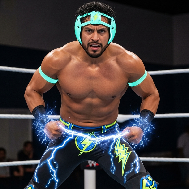 Electric Wrestler with Hispanic Influence Electric Wrestler with Hispanic Influence